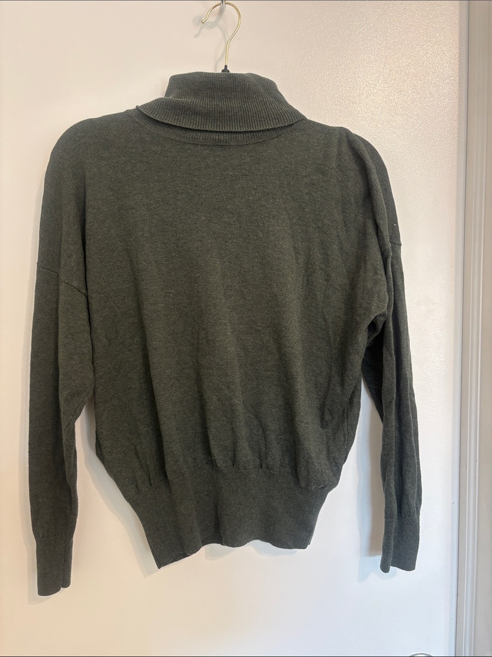 Madewell  Green Turtleneck Sweater Wool + cotton blend